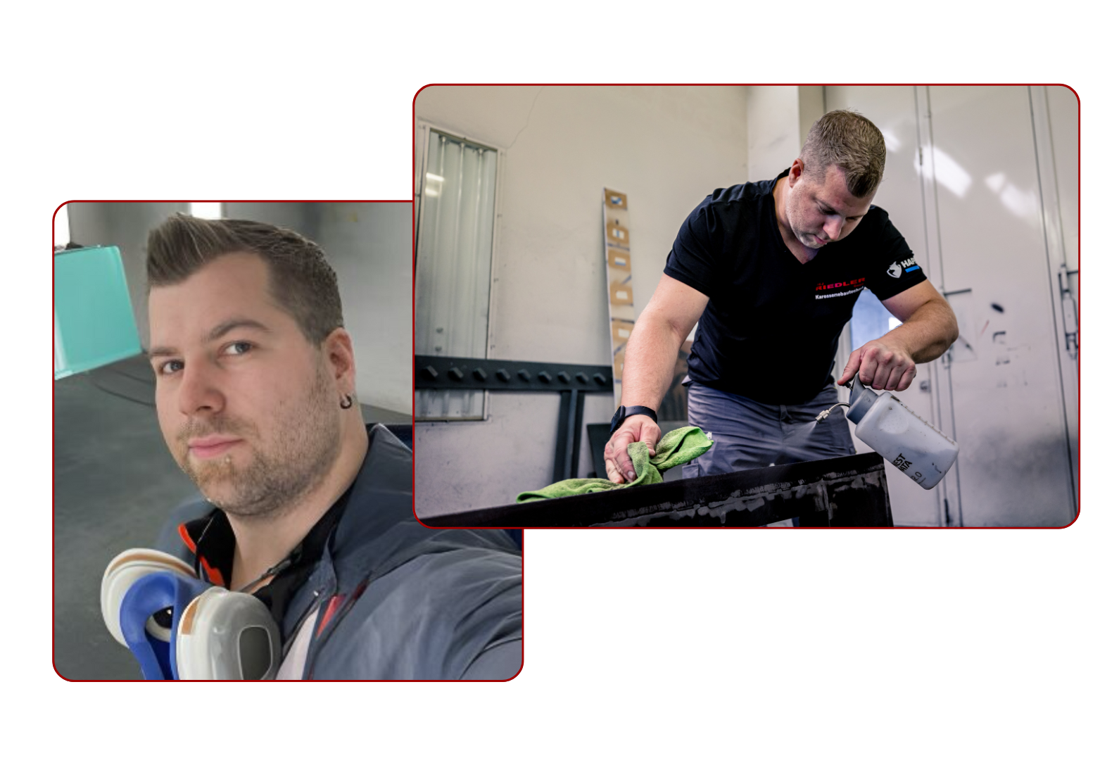 Persoon werkt met schoonmaakmiddelen.